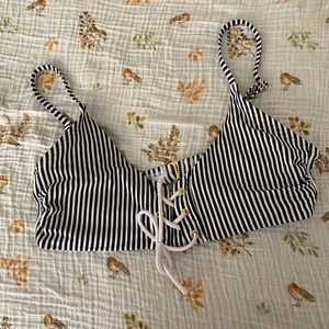 Striped bikini top